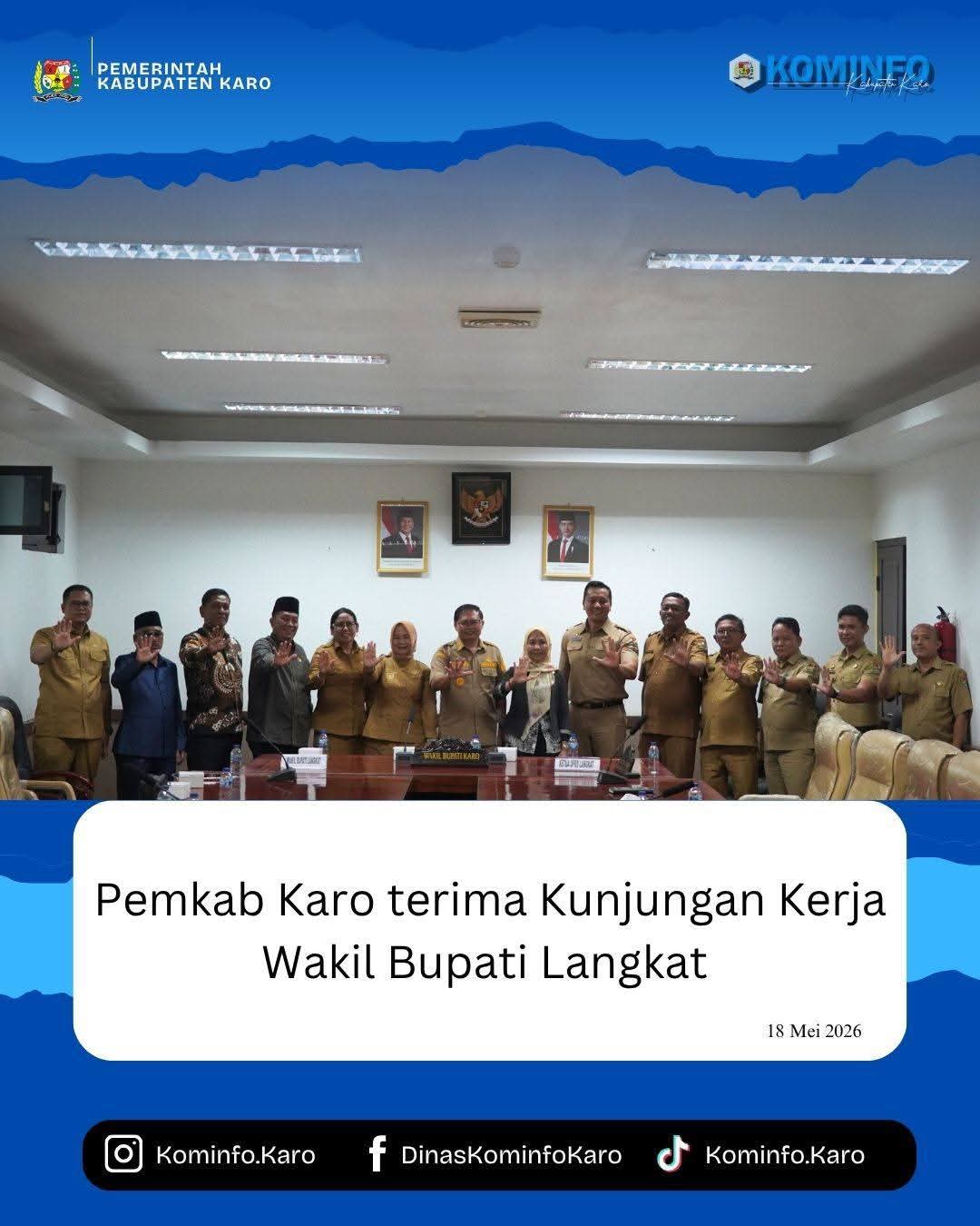Pemkab Karo Sambut Kunjungan Kerja Wakil Bupati Langkat