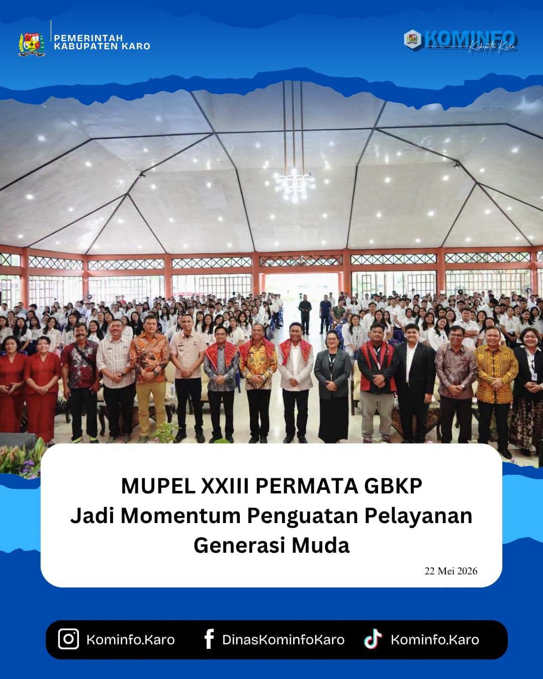 MUPEL XXIII PERMATA GBKP Jadi Momentum Penguatan Pelayanan Generasi Muda