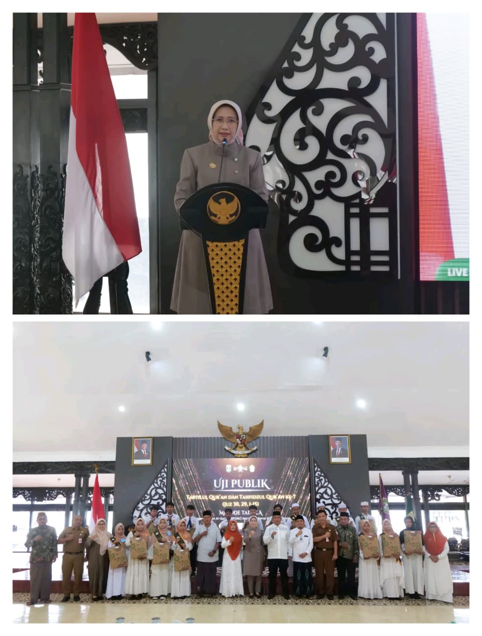 Pendopo Arya Wiraraja Jadi Saksi Wisuda 223 Siswa Qurani SMPN 4 Lumajang