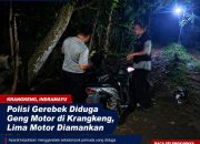 Polisi Gerebek Diduga Geng Motor di Krangkeng, Lima Motor Diamankan