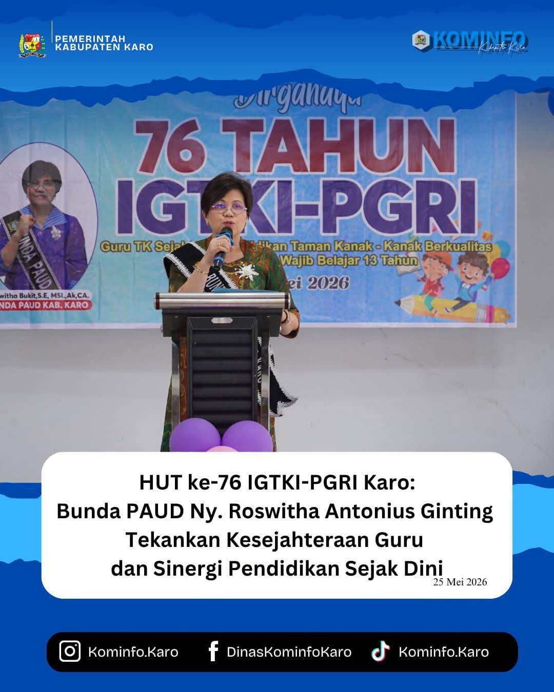 HUT ke-76 IGTKI-PGRI Karo
