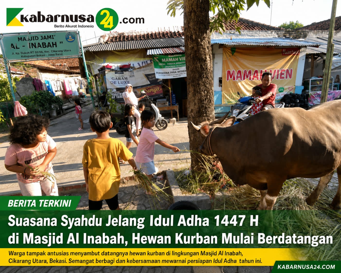 Suasana Syahdu Jelang Idul Adha 1447 H di Masjid Al Inabah, Hewan Qurban Mulai Berdatangan
