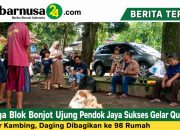 Warga Blok Bonjot Ujung Pendok Jaya Sukses Gelar Qurban 6 Ekor Kambing, Daging Dibagikan ke 98 Rumah