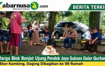 Warga Blok Bonjot Ujung Pendok Jaya Sukses Gelar Qurban 6 Ekor Kambing, Daging Dibagikan ke 98 Rumah