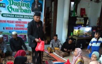 Tebar Kepedulian FPANN Bondowoso Bersama Media Online Kabarnusa24.com Salurkan Daging Kurban bagi Kaum Dhu’afa