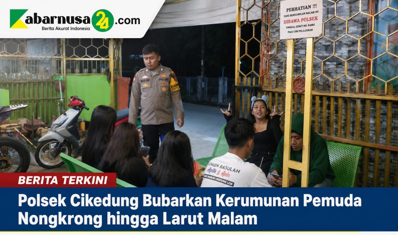 Polsek Cikedung Bubarkan Kerumunan Pemuda Nongkrong hingga Larut Malam