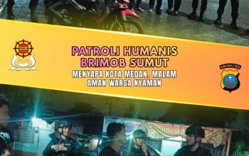 Patroli Humanis Brimob Sumut Menyapa Kota Medan, Malam Aman Warga Nyaman