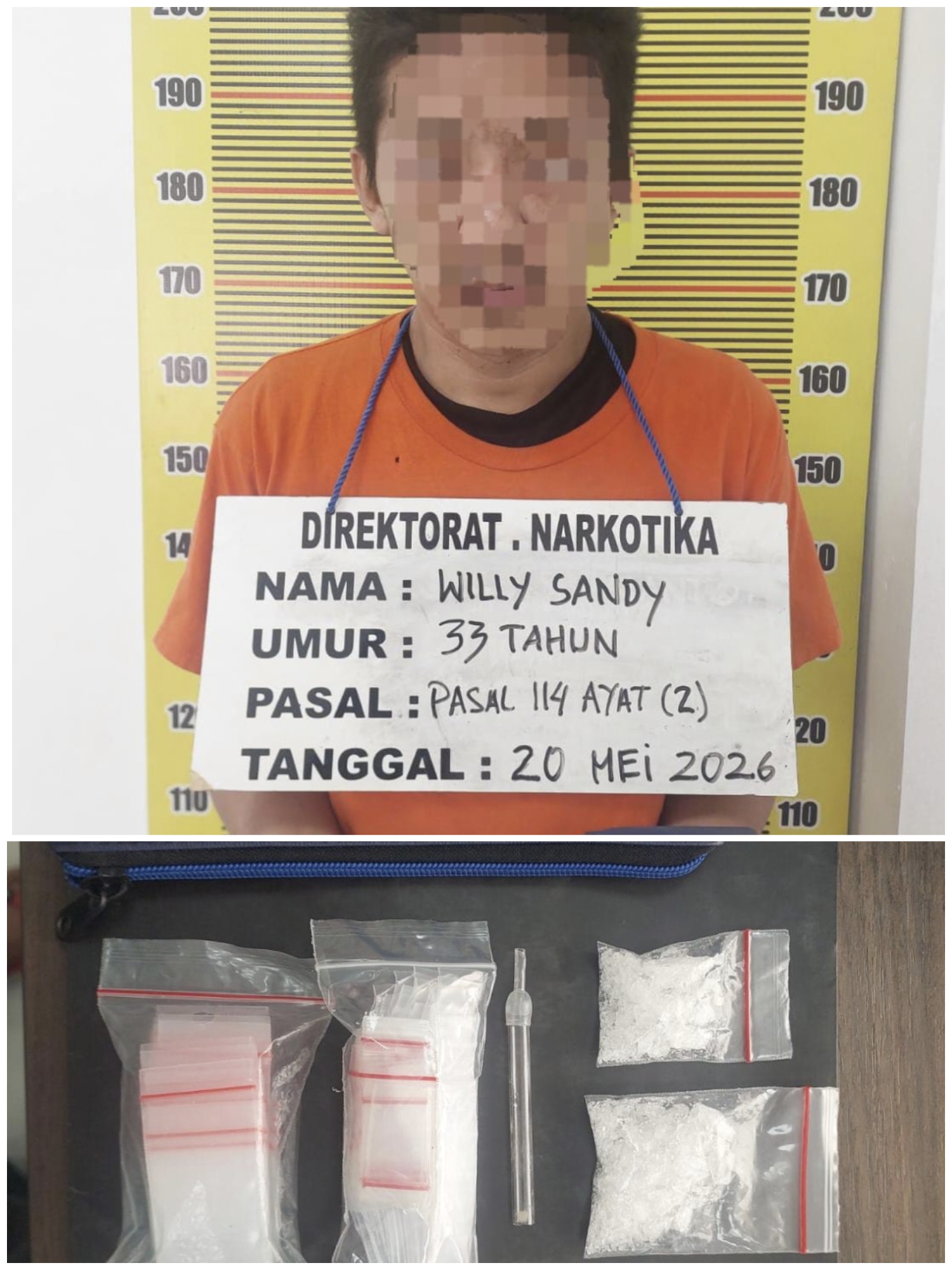 Pengedar Sabu di Tanjung Morawa Diciduk Saat Siapkan Pesanan, Polisi Sita 10 Gram Barang Bukti