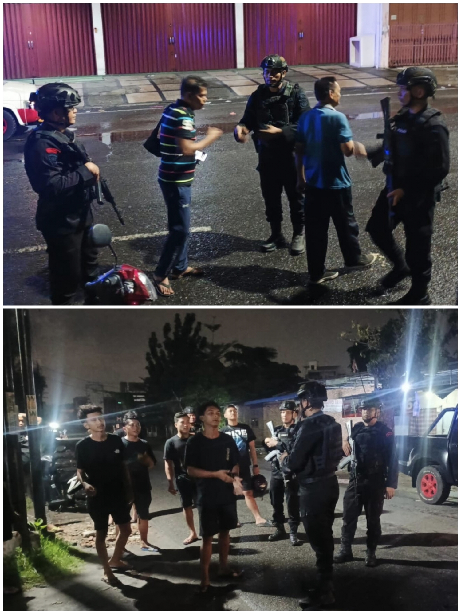 Patroli Humanis Brimob Sumut Menyapa Kota Medan, Malam Aman Warga Nyaman