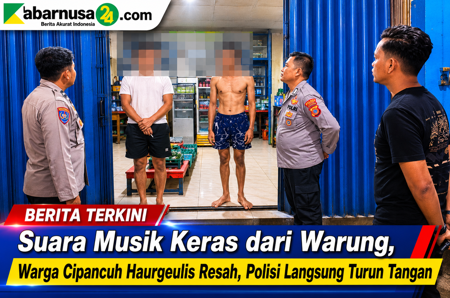 Suara Musik Keras dari Warung, Warga Cipancuh Haurgeulis Resah, Polisi Langsung Turun Tangan