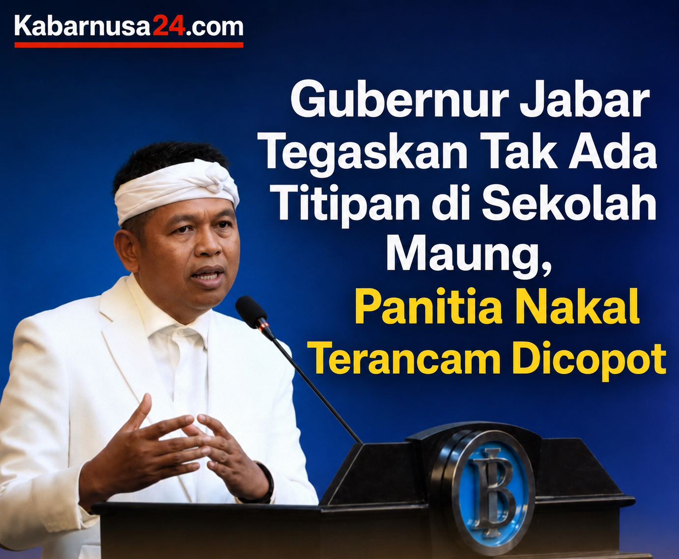 Gubernur Jabar Tegaskan Tak Ada Titipan di Sekolah Maung, Panitia Nakal Terancam Dicopot