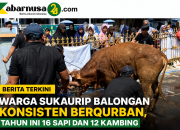 Warga Sukaurip Balongan Konsisten Berkurban, Tahun Ini 16 Sapi dan 12 Kambing