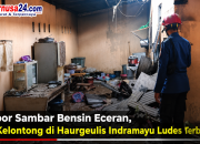 Kompor Sambar Bensin Eceran, Toko Kelontong di Haurgeulis Indramayu Ludes Terbakar
