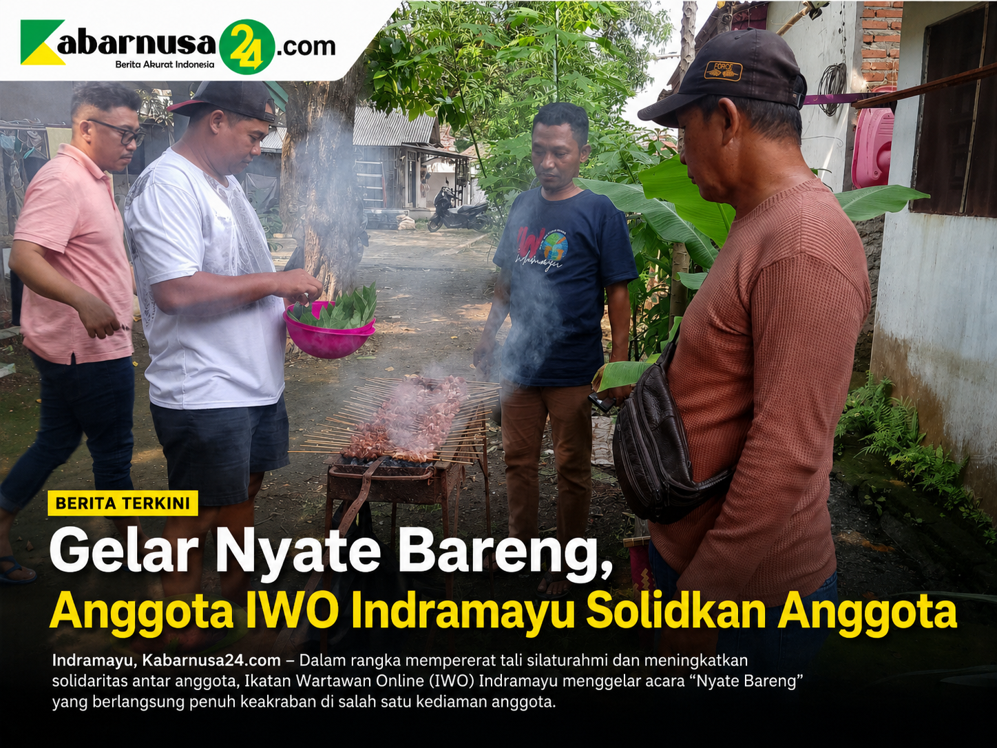 Gelar Nyate Bareng, Anggota IWO Indramayu Solidkan Anggota
