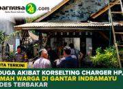 Diduga Akibat Korsleting Charger HP, Rumah Warga di Gantar Indramayu Ludes Terbakar