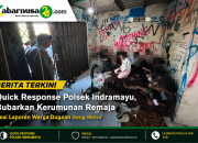 Quick Response Polsek Indramayu, Bubarkan Kerumunan Remaja Usai Laporan Warga Dugaan Geng Motor