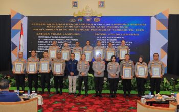 Polres Lampung Utara Raih Penghargaan Kapolda Lampung Atas Capaian IKPA Terbaik Tingkat Satker