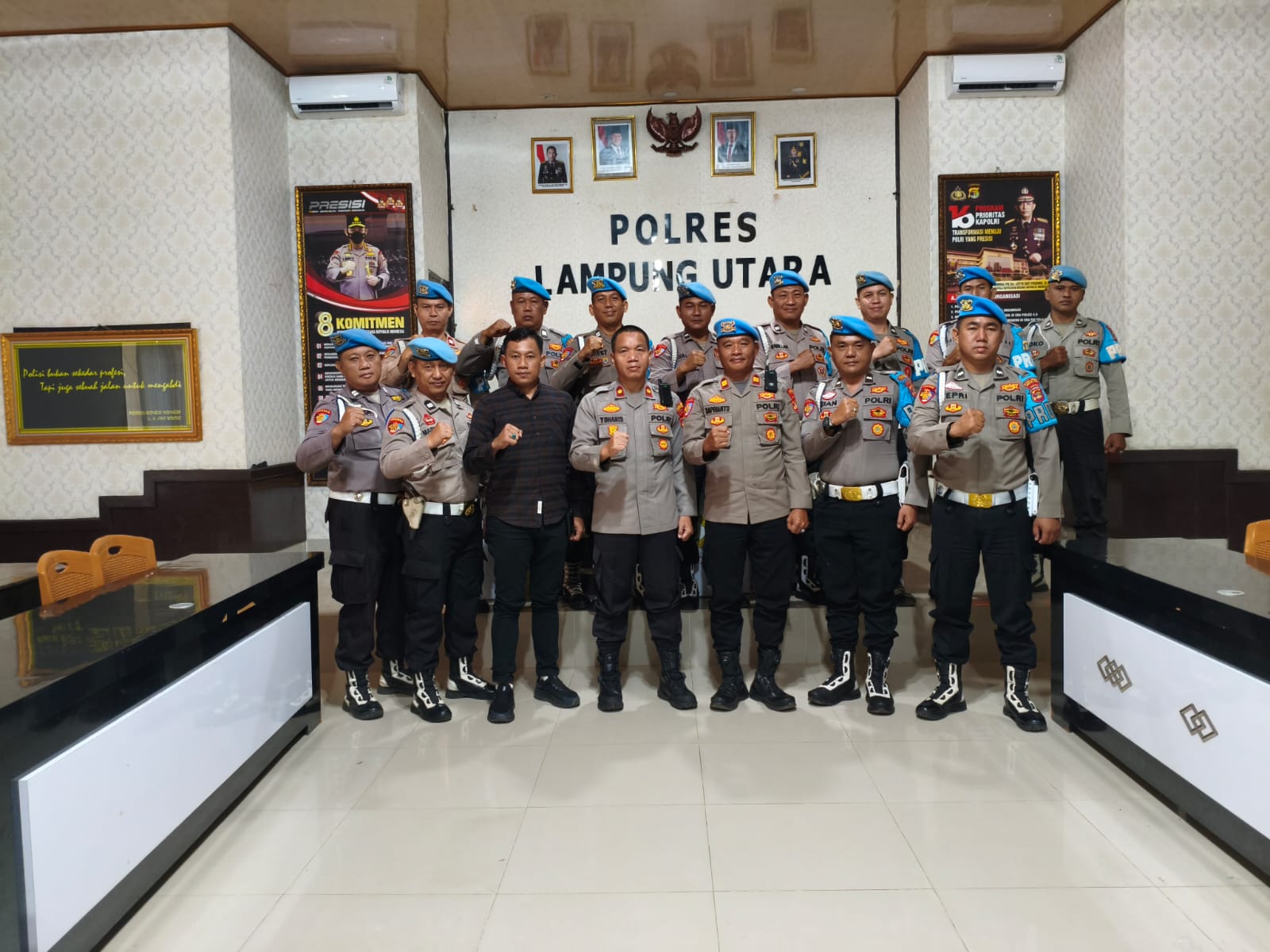 Wakapolres Lampung Utara Tekankan Pengawasan Internal Dan Pencegahan Penyalahgunaan Narkoba Kepada Kanit Propam Polsek Jajaran