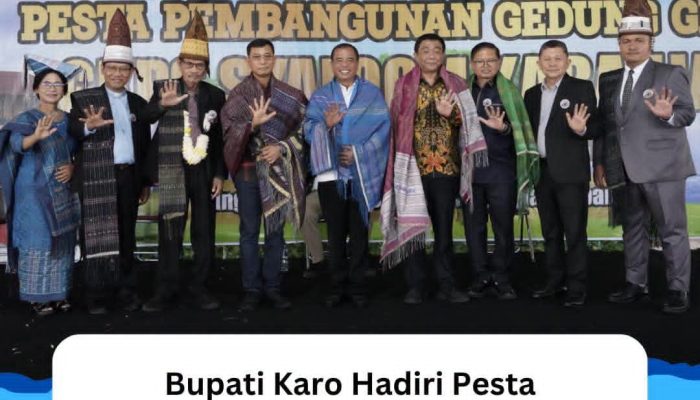 Bupati Karo Antonius Ginting Hadiri Pesta Pembangunan Gedung Gereja GKPS Syaloom Kabanjahe