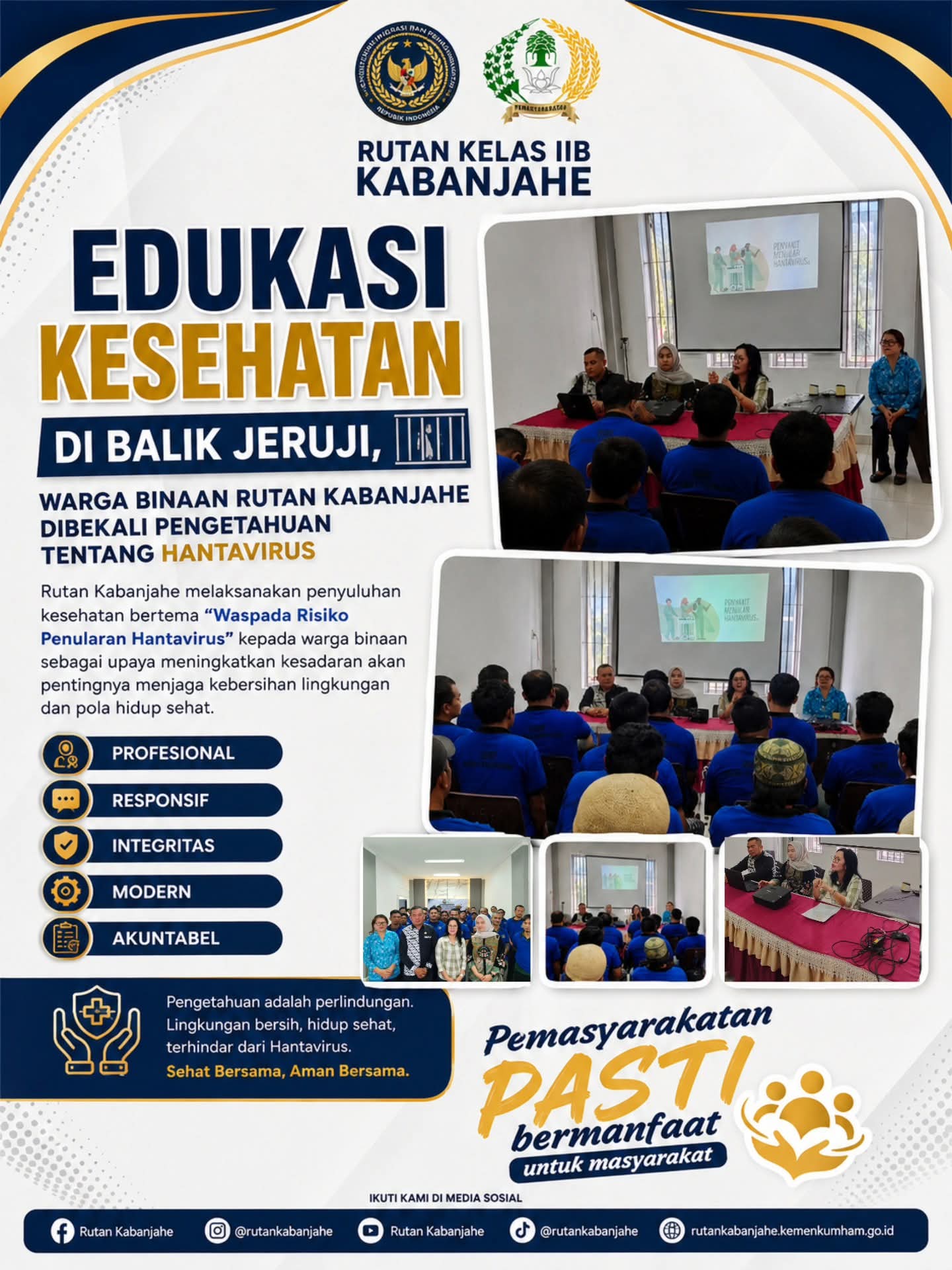Edukasi Kesehatan di Balik Jeruji, Warga Binaan Rutan Kabanjahe Dibekali Pengetahuan tentang Hantavirus