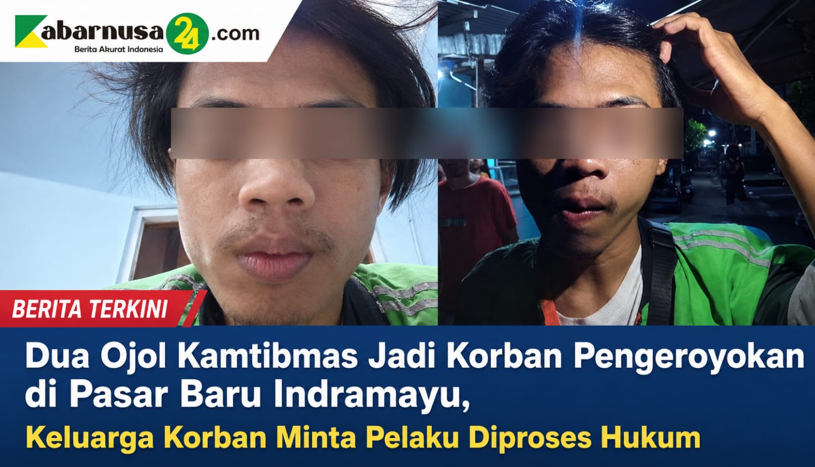 Dua Ojol Kamtibmas Jadi Korban Pengeroyokan di Pasar Baru Indramayu, Keluarga Korban Minta Pelaku Diproses Hukum