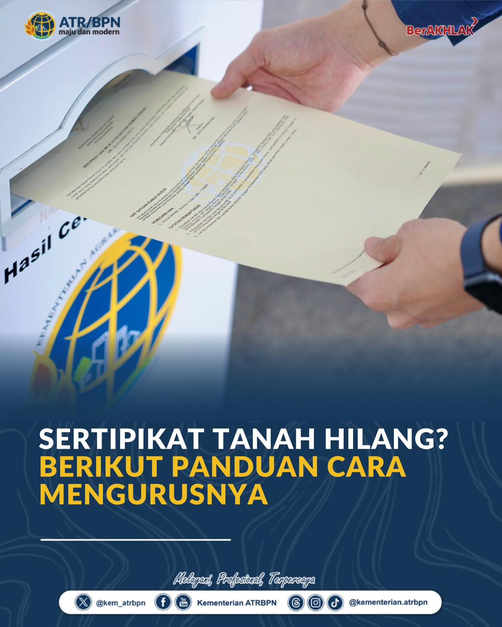 Jangan Khawatir, Masyarakat Wajib Tahu Sertipikat Tanah Hilang, Berikut Panduan Cara Mengurusnya