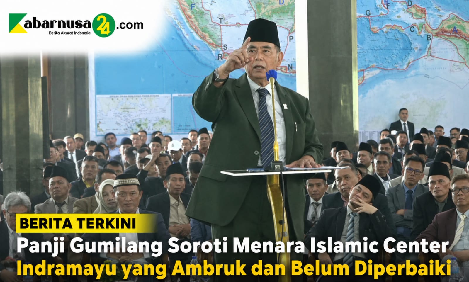 Panji Gumilang Soroti Menara Islamic Center Indramayu yang Ambruk dan Belum Diperbaiki