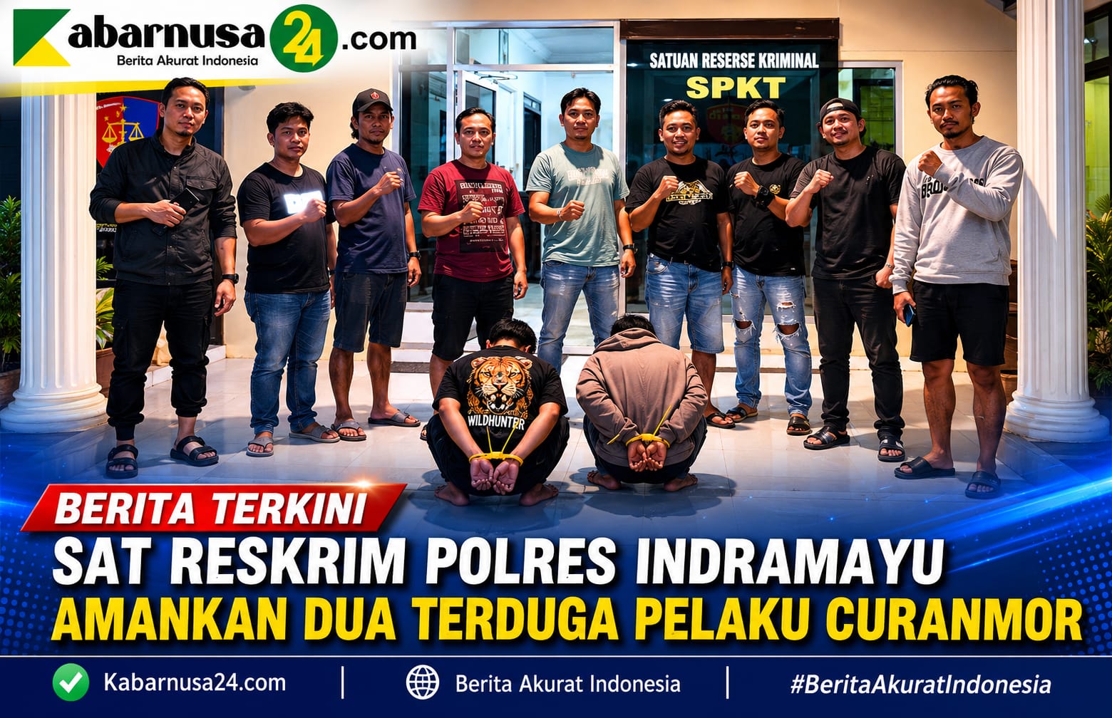Sat Reskrim Polres Indramayu Amankan Dua Terduga Pelaku Curanmor