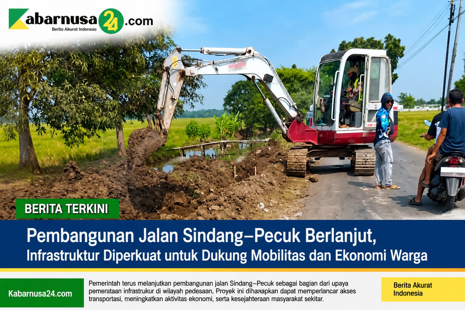 Pembangunan Jalan Sindang–Pecuk Berlanjut, Infrastruktur Diperkuat untuk Dukung Mobilitas dan Ekonomi Warga