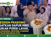 Presiden Prabowo Ingatkan Dapur MBG Sajikan Porsi Layak, Ayam Maksimal Dipotong 14 Bagian dan Telur Disajikan Utuh