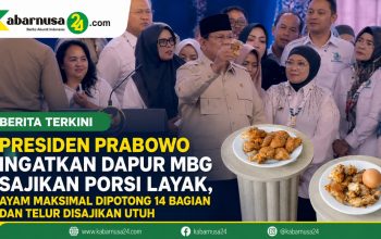 Presiden Prabowo Ingatkan Dapur MBG Sajikan Porsi Layak, Ayam Maksimal Dipotong 14 Bagian dan Telur Disajikan Utuh