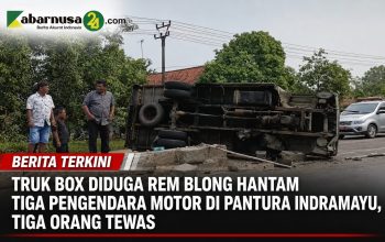 Truk Box Diduga Rem Blong Hantam Tiga Pengendara Motor di Pantura Indramayu, Tiga Orang Tewas