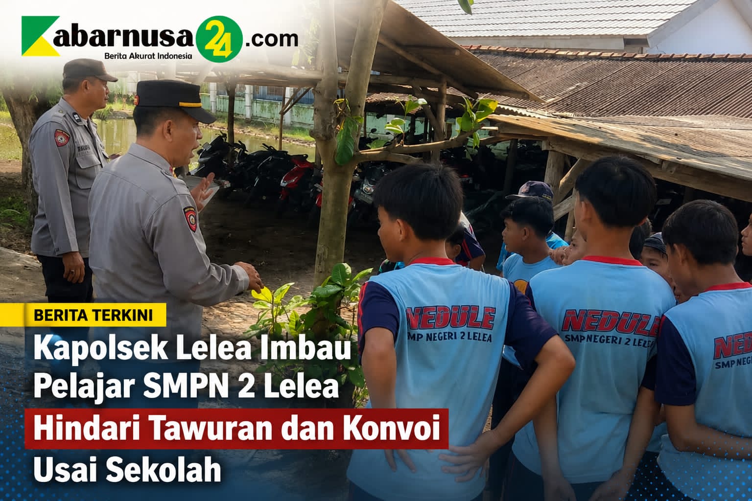 Kapolsek Lelea Imbau Pelajar SMPN 2 Lelea Hindari Tawuran dan Konvoi Usai Sekolah