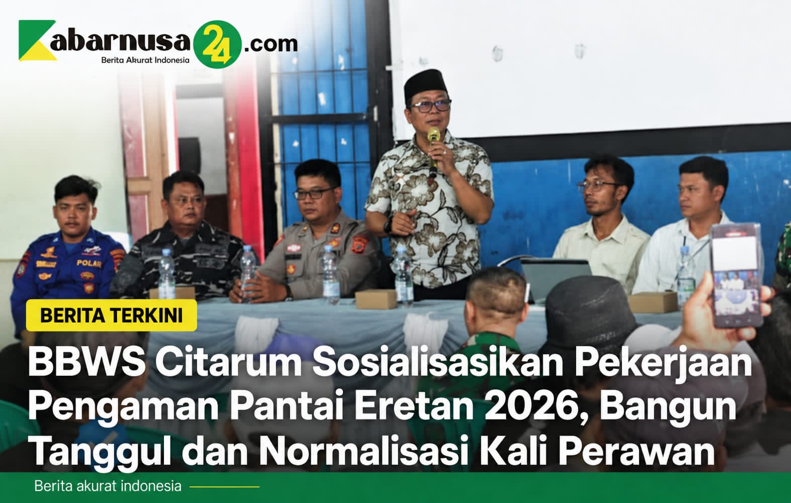 BBWS Citarum Sosialisasikan Pekerjaan Pengaman Pantai Eretan 2026, Bangun Tanggul dan Normalisasi Kali Perawan