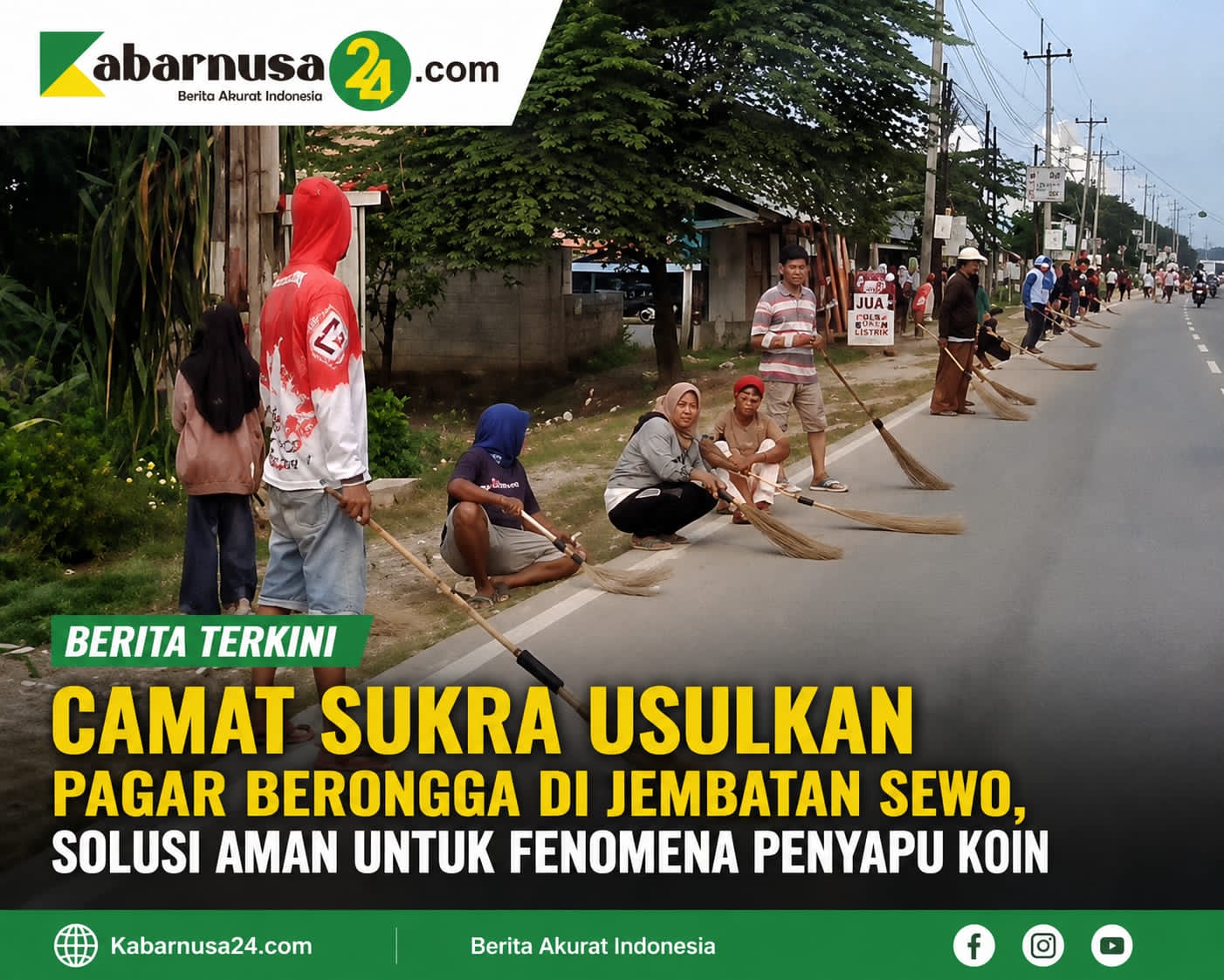 Camat Sukra Usulkan Pagar Berongga di Jembatan Sewo, Solusi Aman untuk Fenomena Penyapu Koin