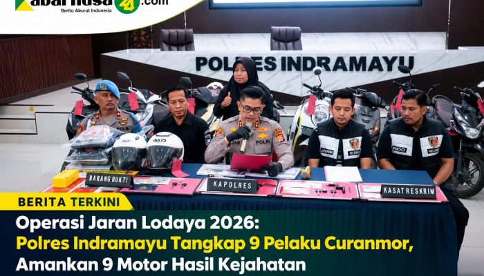 Operasi Jaran Lodaya 2026: Polres Indramayu Tangkap 9 Pelaku Curanmor, Amankan 9 Motor Hasil Kejahatan