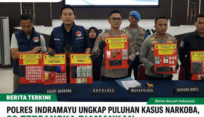 Polres Indramayu Ungkap Puluhan Kasus Narkoba, 30 Tersangka Diamankan