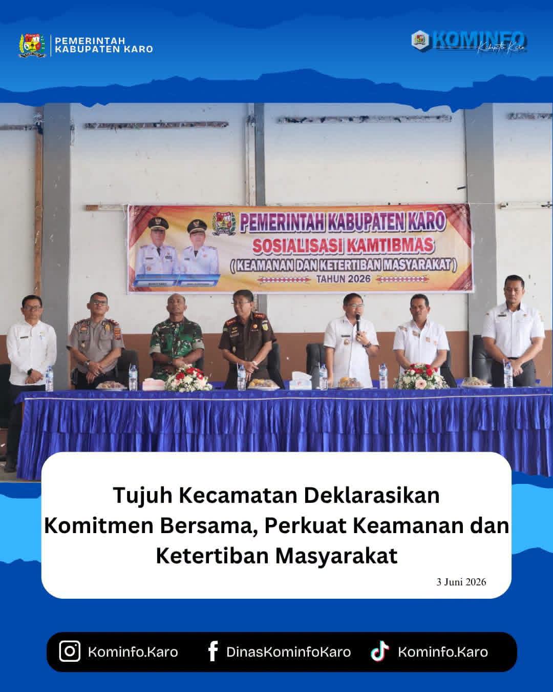 Sosialisasi Kamtibmas Pencagahan PEKAT Lima Kecamatan Deklarasikan Komitmen Bersama