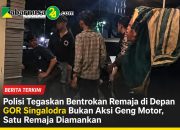 Polisi Tegaskan Bentrokan Remaja di Depan GOR Singalodra Bukan Aksi Geng Motor, Satu Remaja Diamankan