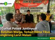 Jumat Curhat Polsek Juntinyuat Serap Keluhan Warga, Terkait Hama Tikus dan Nongkrong Larut Malam