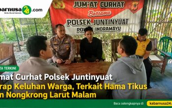 Jumat Curhat Polsek Juntinyuat Serap Keluhan Warga, Terkait Hama Tikus dan Nongkrong Larut Malam