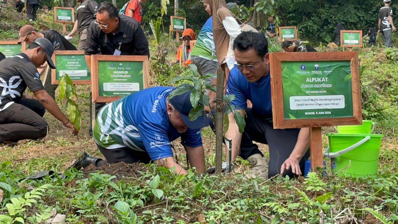 Hari Lingkungan Hidup Sedunia 2026, Wamen LH Apresiasi Ruang Terbuka Hijau IPB Dorong Jadi Role Model