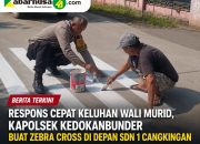 Respons Cepat Keluhan Wali Murid, Kapolsek Kedokanbunder Buat Zebra Cross di Depan SDN 1 Cangkingan