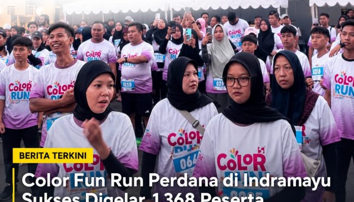Color Fun Run Perdana di Indramayu Sukses Digelar, 1.368 Peserta Ramaikan Ajang Lari Penuh Warna