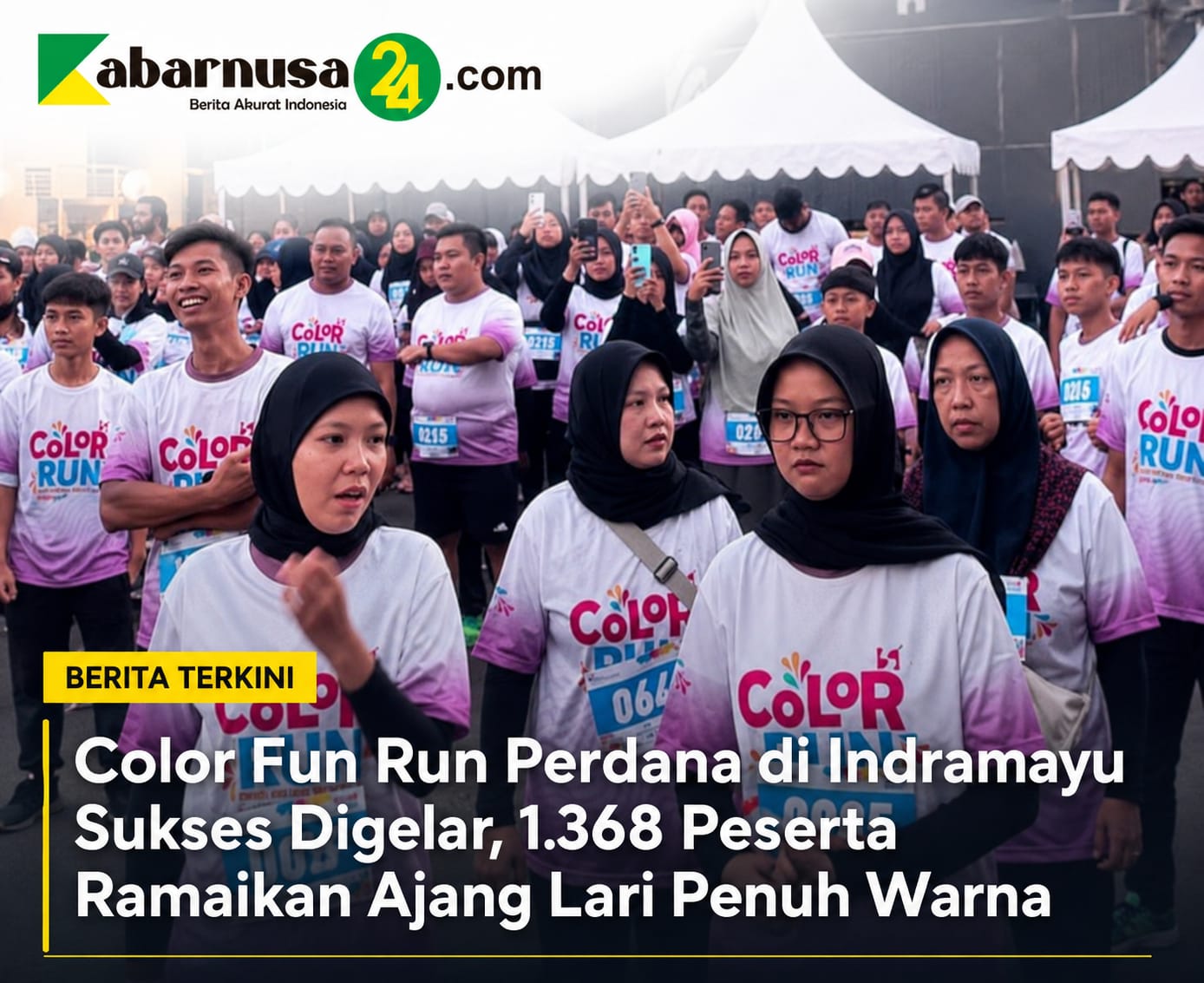 Color Fun Run Perdana di Indramayu Sukses Digelar, 1.368 Peserta Ramaikan Ajang Lari Penuh Warna