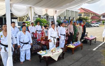 Hadiri Pembukaan Ujian Kenaikan Tingkat KKI DO Indonesia,Polsek Kotabumi Kota Dukung Pembinaan Generasi