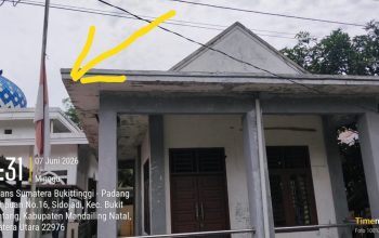 Bendera Merah Putih Setengah Tiang di Kantor Desa Lambou Darul Ihsan Jadi Sorotan Warga Mandailing Natal