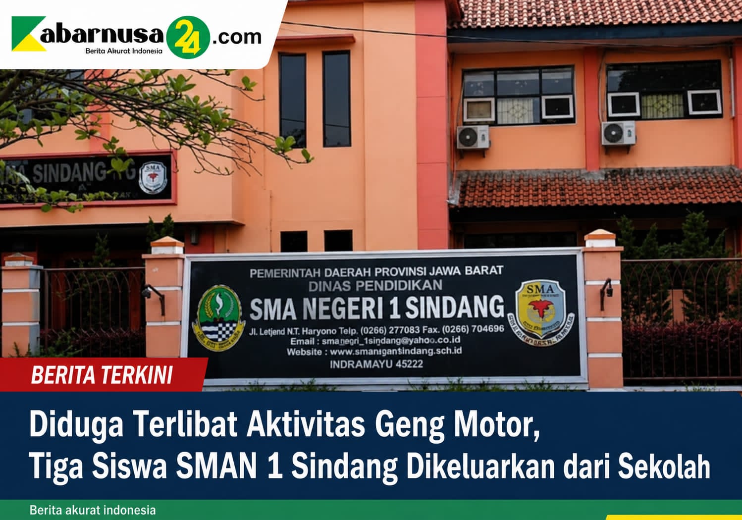 Diduga Terlibat Aktivitas Geng Motor, Tiga Siswa SMAN 1 Sindang Dikeluarkan dari Sekolah