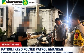 Patroli KRYD Polsek Patrol Amankan Miras dan Tindak Motor Berknalpot Brong Patroli KRYD Polsek Patrol Amankan Miras dan Tindak Motor Berknalpot Brong