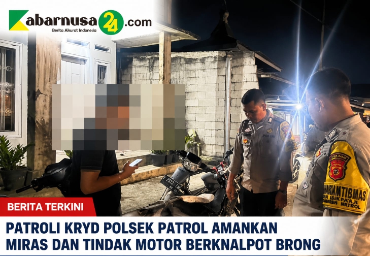 Patroli KRYD Polsek Patrol Amankan Miras dan Tindak Motor Berknalpot Brong